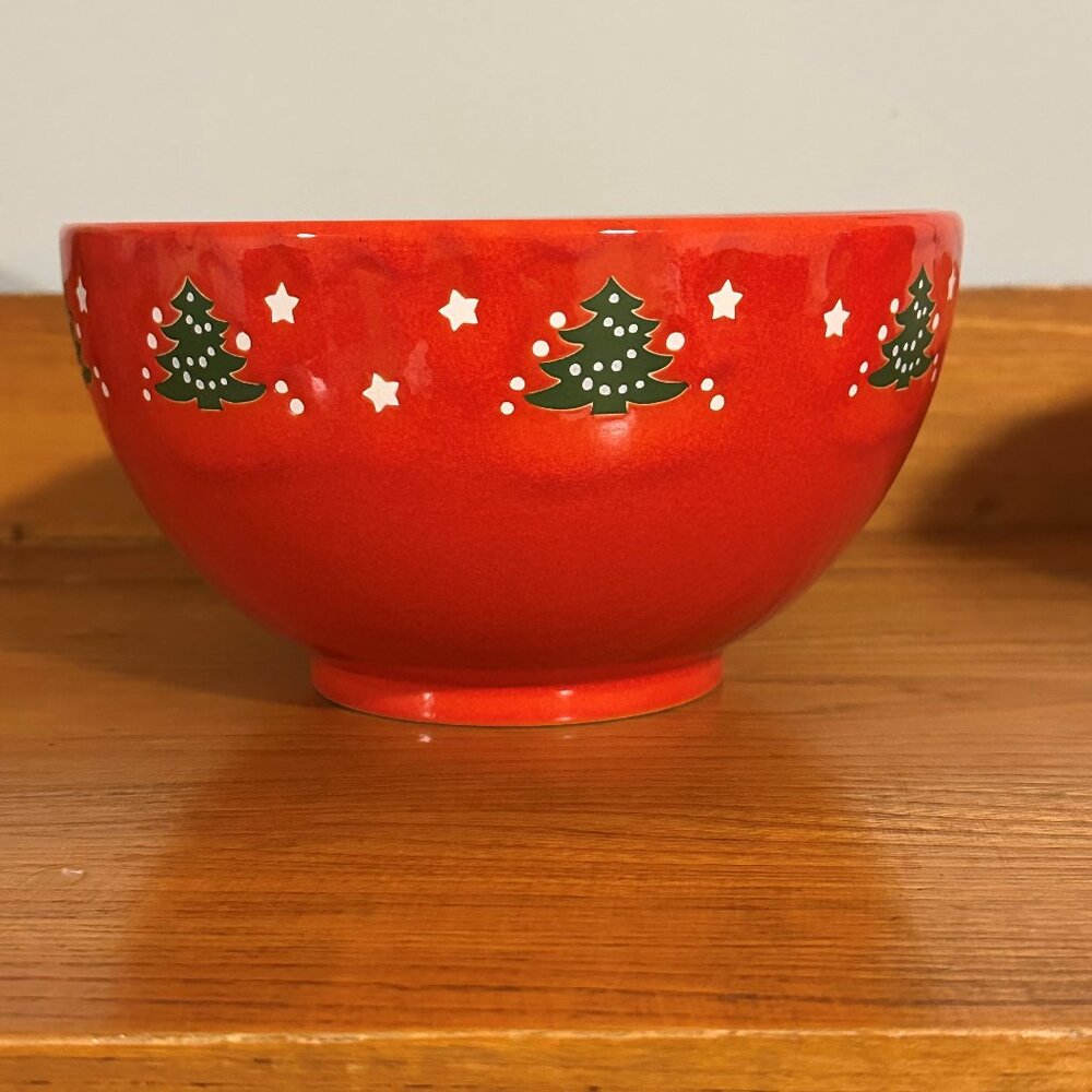 Waechtersbach Germany Christmas Tree Serving Bowl 9"